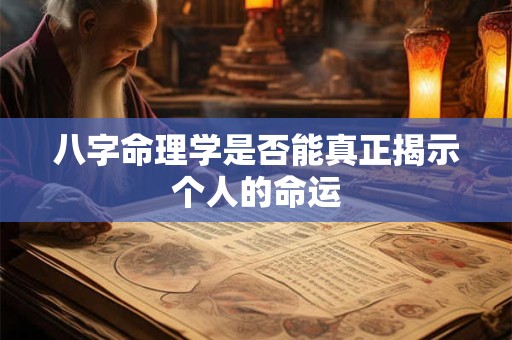 八字命理学是否能真正揭示个人的命运