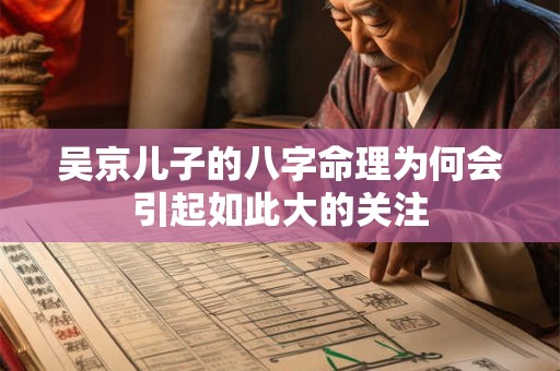 吴京儿子的八字命理为何会引起如此大的关注