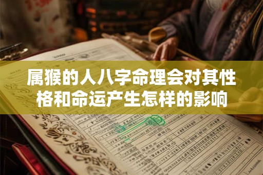 属猴的人八字命理会对其性格和命运产生怎样的影响