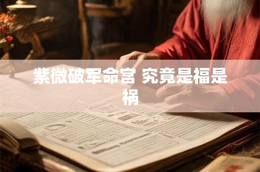 紫微破军命宫 究竟是福是祸