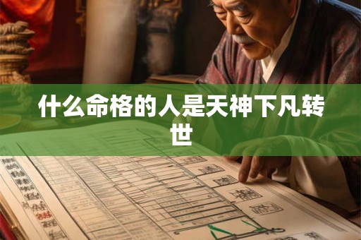 什么命格的人是天神下凡转世