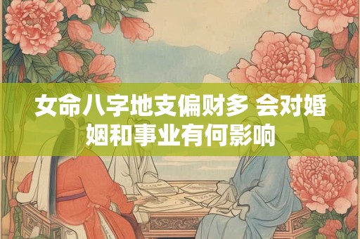 女命八字地支偏财多 会对婚姻和事业有何影响