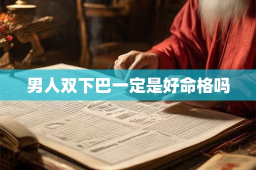 男人双下巴一定是好命格吗