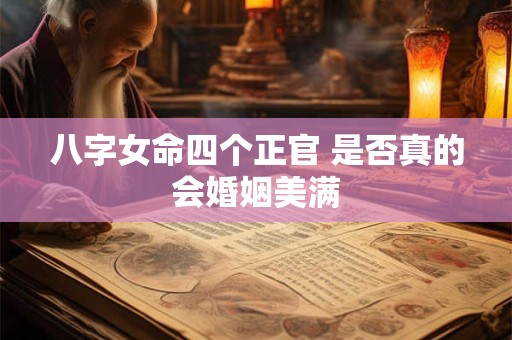 八字女命四个正官 是否真的会婚姻美满