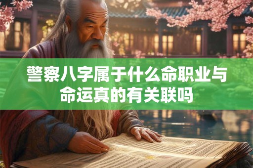 警察八字属于什么命职业与命运真的有关联吗