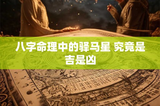 八字命理中的驿马星 究竟是吉是凶