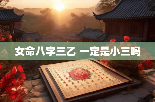 女命八字三乙 一定是小三吗