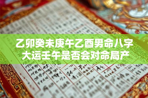 乙卯癸未庚午乙酉男命八字 大运壬午是否会对命局产生影响 乙卯癸未庚午乙酉男命八字 大运壬午是否会对命局产生影响