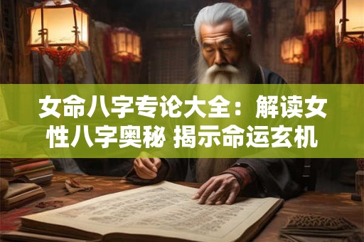 女命八字专论大全：解读女性八字奥秘 揭示命运玄机