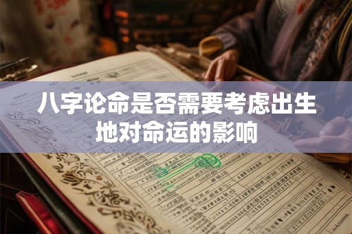 详细阅读:八字论命是否需要考虑出生地对命运的影响 八字论命是否需要考虑出生地对命运的影响