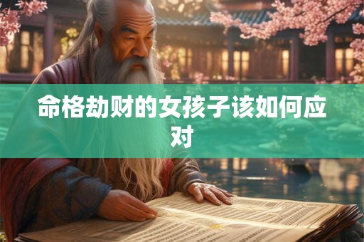 命格劫财的女孩子该如何应对
