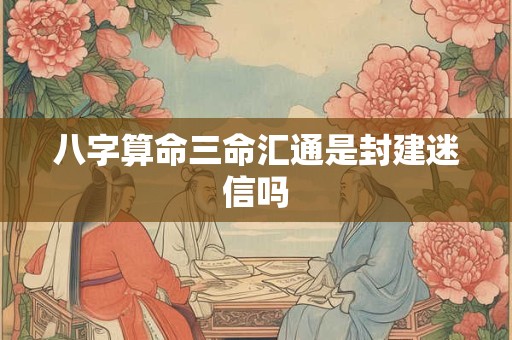 八字算命三命汇通是封建迷信吗
