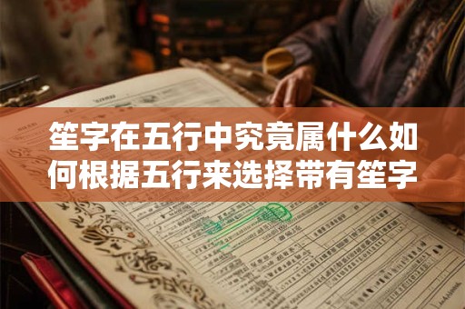 笙字在五行中究竟属什么如何根据五行来选择带有笙字的名字