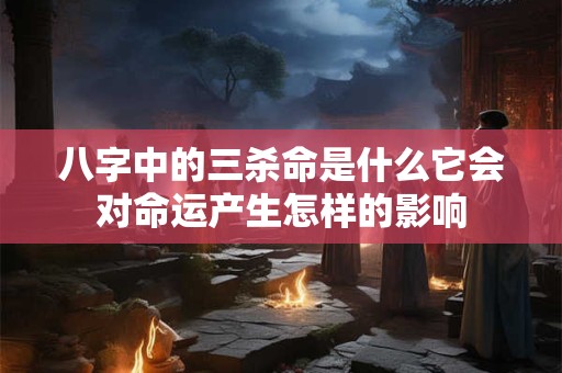 八字中的三杀命是什么它会对命运产生怎样的影响