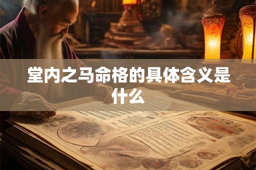 堂内之马命格的具体含义是什么