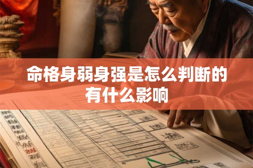 命格身弱身强是怎么判断的有什么影响