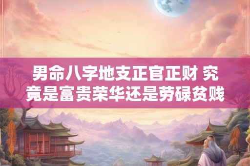 男命八字地支正官正财 究竟是富贵荣华还是劳碌贫贱