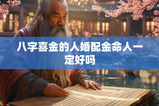八字喜金的人婚配金命人一定好吗
