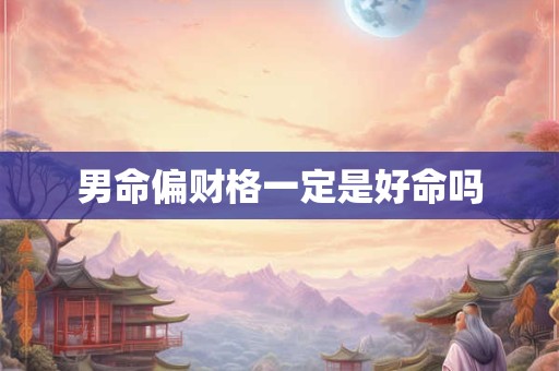 男命偏财格一定是好命吗