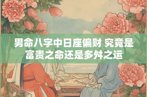 男命八字中日座偏财 究竟是富贵之命还是多舛之运