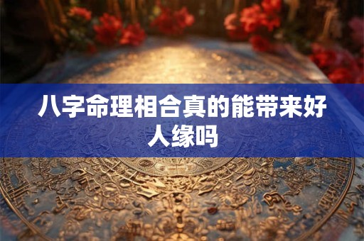八字命理相合真的能带来好人缘吗