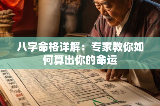八字命格详解：专家教你如何算出你的命运