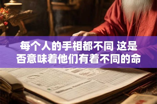 每个人的手相都不同 这是否意味着他们有着不同的命格