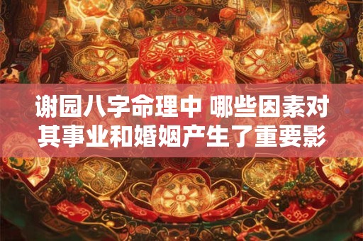 谢园八字命理中 哪些因素对其事业和婚姻产生了重要影响