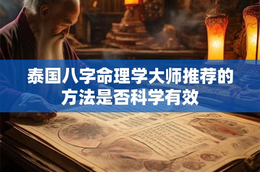 泰国八字命理学大师推荐的方法是否科学有效