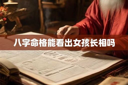 八字命格能看出女孩长相吗