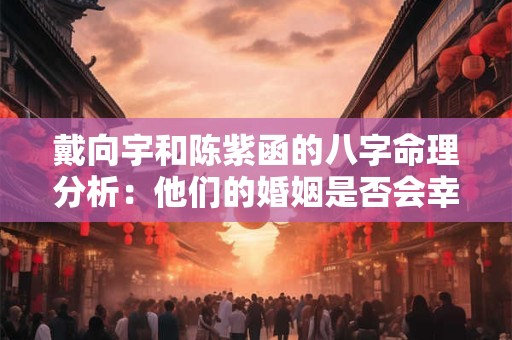 戴向宇和陈紫函的八字命理分析：他们的婚姻是否会幸福长久