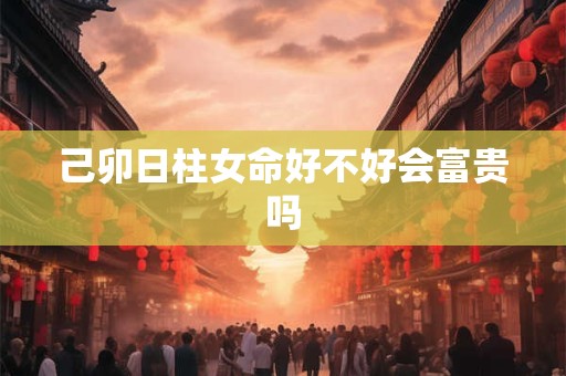 详细阅读:己卯日柱女命好不好会富贵吗 己卯日柱女命好不好会富贵吗