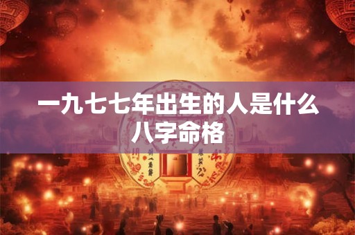 一九七七年出生的人是什么八字命格