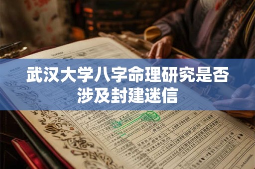 武汉大学八字命理研究是否涉及封建迷信