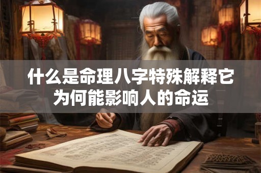 什么是命理八字特殊解释它为何能影响人的命运
