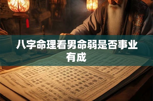 八字命理看男命弱是否事业有成