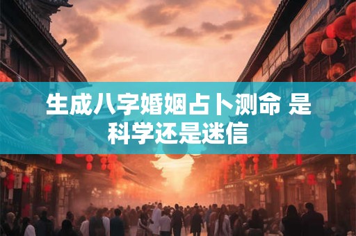 生成八字婚姻占卜测命 是科学还是迷信