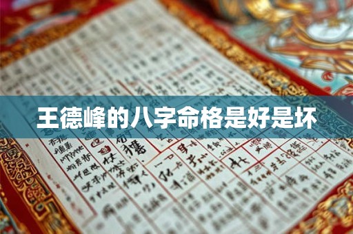 王德峰的八字命格是好是坏