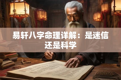 易轩八字命理详解：是迷信还是科学