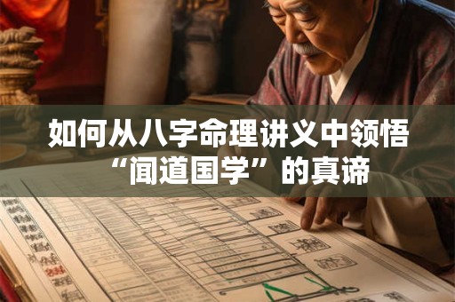 如何从八字命理讲义中领悟“闻道国学”的真谛