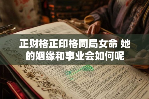 正财格正印格同局女命 她的姻缘和事业会如何呢