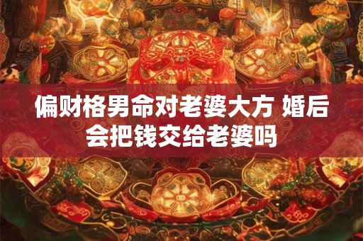 偏财格男命对老婆大方 婚后会把钱交给老婆吗