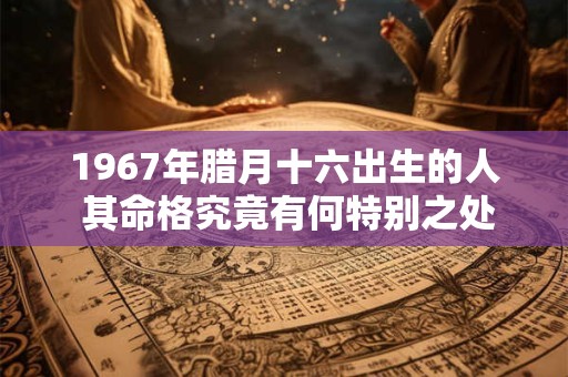 1967年腊月十六出生的人 其命格究竟有何特别之处