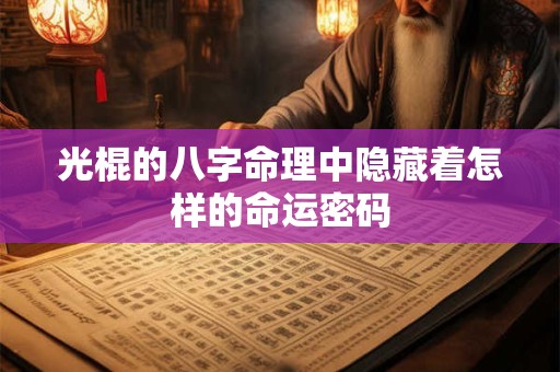 光棍的八字命理中隐藏着怎样的命运密码