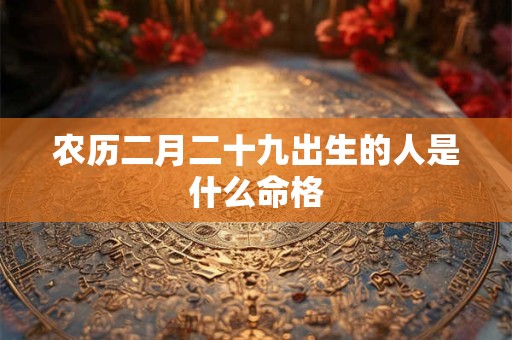 农历二月二十九出生的人是什么命格