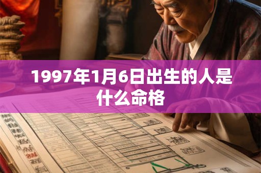 1997年1月6日出生的人是什么命格