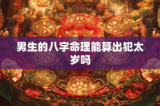 男生的八字命理能算出犯太岁吗