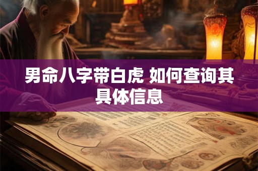 男命八字带白虎 如何查询其具体信息