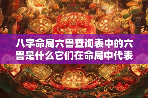八字命局六兽查询表中的六兽是什么它们在命局中代表什么意义