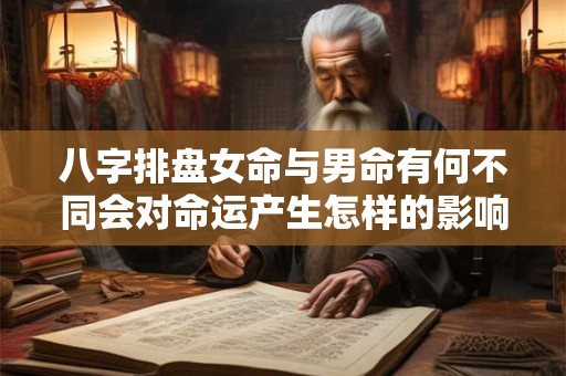八字排盘女命与男命有何不同会对命运产生怎样的影响